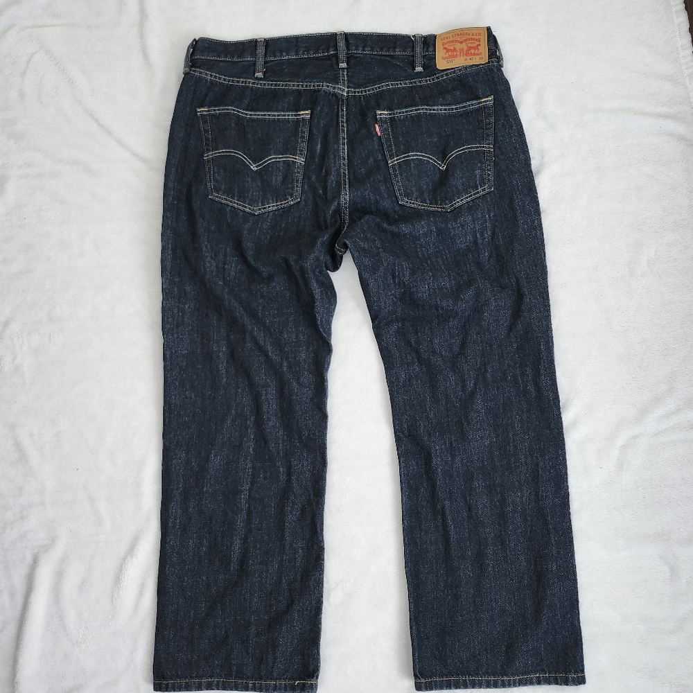 LEVI'S 559 Men's Relaxed Fit Straight Dark Blue Jeans 40x30 - Picture 6 of 8